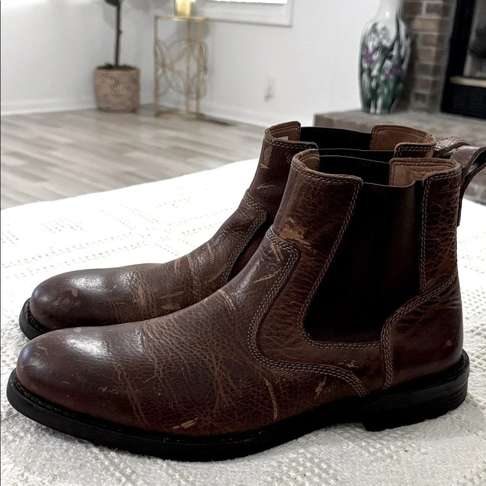 CLARKS Mens‎ Casual Pull On Boots Faulkner On Chelsea Boots Size 11